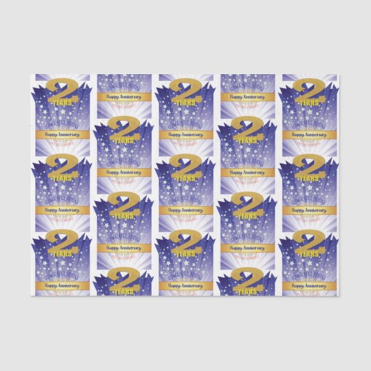 2 jaar sober Jubileum vet cijfer Tissuepapier (Voorkant)