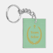 2 jaar Sober Sleutelhanger for Addication Recovery (Voorkant Links)