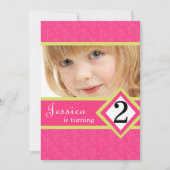 2 jaar Uitnodigingen voor 2-jarige verjaardag Zebr (Voorkant)