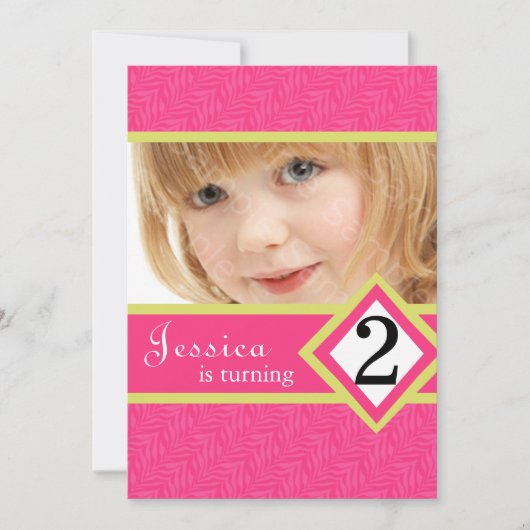 2 jaar Uitnodigingen voor 2-jarige verjaardag Zebr (Voorkant)