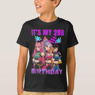 2 Jaar Verjaardag K P Kinderen 2e Verjaardag Meisj T-shirt