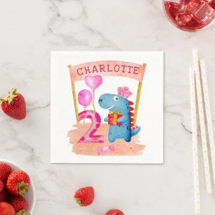 2 jaar verjaardag van de gepersonaliseerde Cute Gi Servet