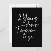 2 jaar voorbij voor altijd 2de verjaardag briefkaart (Voorkant / Achterkant)
