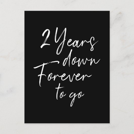 2 jaar voorbij voor altijd 2de verjaardag briefkaart (Voorkant)