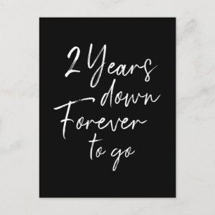 2 jaar voorbij voor altijd te gaan 2e trouwdag jub briefkaart