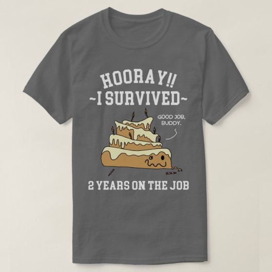 2 Jaar Werkjubileum Werknemer T-shirt (Design voorkant)