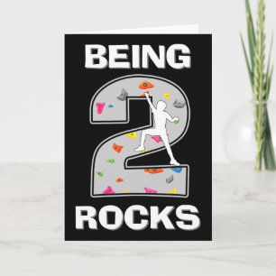 2 jaar zijn is geweldig Rotsklimmer 2e verjaardag Kaart
