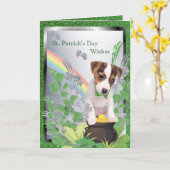 2. Jack Russell Nummer Een Gezondheid Geluk Kaart (Gele Bloem)
