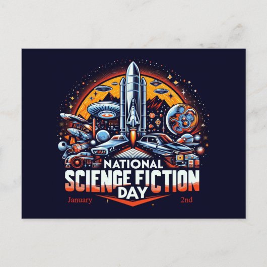 2 januari - Nationale Science Fiction Dag Briefkaart (Voorkant)