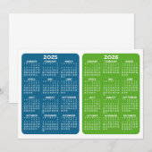 2-jarig Kalender Uitzicht - blauw groen (Voorkant / Achterkant)