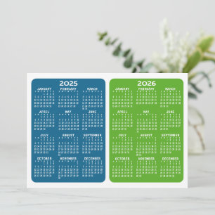 2-jarig Kalender Uitzicht - blauw groen
