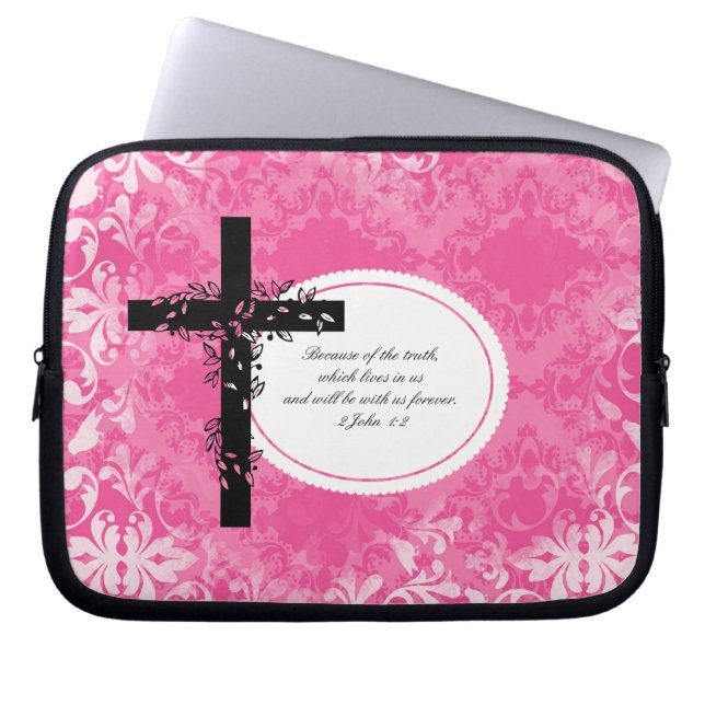 2 John 1:2 Laptop- of Netbook Carrier-Sleeve Laptop Sleeve (Voorkant)