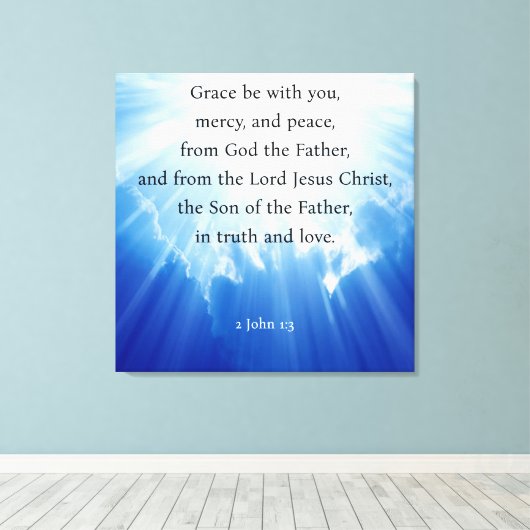 2 John 1:3 Canvas Afdruk (Insitu (Houten vloer))