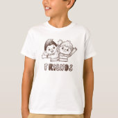 2 jongens Beste vrienden T-shirt (Voorkant)