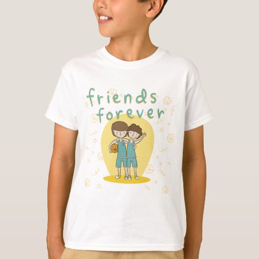 2 jongens Beste vrienden T-shirt (Voorkant)