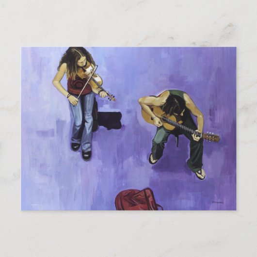 2 jovenes músicos briefkaart (Voorkant)