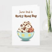2 juni is de nationale Rocky Road Day kleurplaat Kaart (Voorkant)