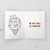 2 juni is de nationale Rocky Road Day kleurplaat Kaart (Binnen)