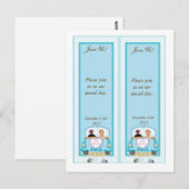 2 Just Married Classic Car Save the Date Bladwijze Briefkaart (Voorkant / Achterkant)