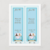 2 Just Married Classic Car Save the Date Bladwijze Briefkaart (Voorkant)