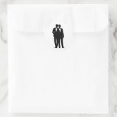 2 kamers silhouet gay paar bruiloft stickers (Tas)