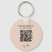 2 kant-en-klare Logo- en QR-code voor blinde bedri Sleutelhanger (Achterkant)
