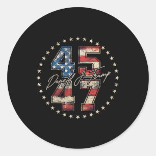(2 kant) Trump inauguratie 2025 Take America Byck Ronde Sticker
