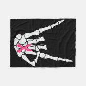 (2 kanten) Borstkanker is Boo Sheet Funny Hallowe Fleece Deken (Voorkant (Horizontaal))