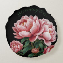 2 kanten zwart & wit Blooming love gooi kussen