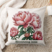 2 kanten zwart & wit Blooming love gooi kussen (Deken)