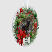 2-kantjes Pet Memorial Kerst Ornament (voorkant)