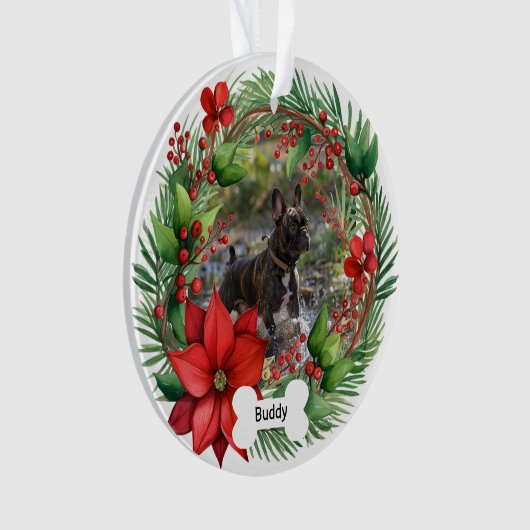 2-kantjes Pet Memorial Kerst Ornament (voorkant)