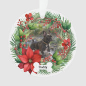 2-kantjes Pet Memorial Kerst Ornament (voorkant)