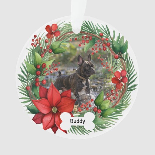 2-kantjes Pet Memorial Kerst Ornament (voorkant)