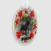 2-kantjes Pet Memorial Kerst Ornament (voorkant)