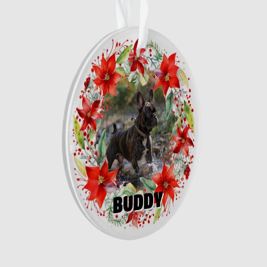2-kantjes Pet Memorial Kerst Ornament (voorkant)