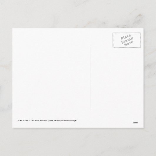 2 katten in de liefde | Valentijn thema Briefkaart (Achterkant)