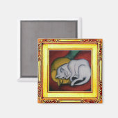 2 Katten van Franz Marc Magneet (Voorkant / Achterkant)