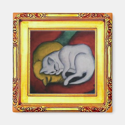 2 Katten van Franz Marc Magneet (Voorkant)