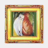 2 Katten van Franz Marc Magneet (Voorkant)