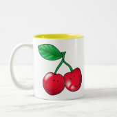 2 kersen tweekleurige koffiemok (Links)