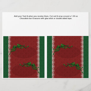 2 Kerst Custom Hersheys Candy Bar Verpakkingen Flyer