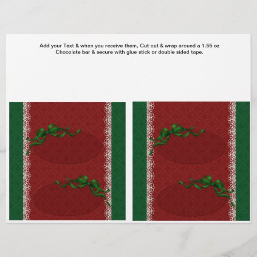 2 Kerst Custom Hersheys Candy Bar Verpakkingen Flyer (Voorkant)