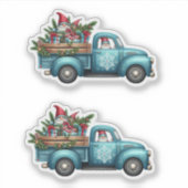 2 Kerst Gnome Vakantie Stickers (Voorkant)