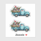 2 Kerst Gnome Vakantie Stickers (Vel)