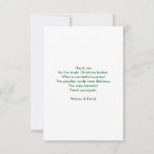 2 kerst herten springen dank u bedankkaart (Achterkant)