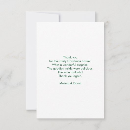 2 kerst herten springen dank u bedankkaart (Achterkant)