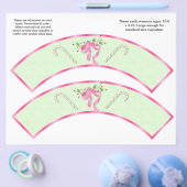 2 Kerst Kerststokjes Aangepaste Cupcake Verpakking Flyer (Enkel)