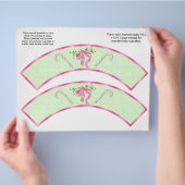 2 Kerst Kerststokjes Aangepaste Cupcake Verpakking Flyer (Hand)