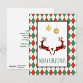 2 kerstavond feestdagenkaart (Voorkant / Achterkant)